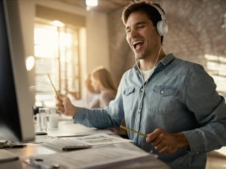 listening music