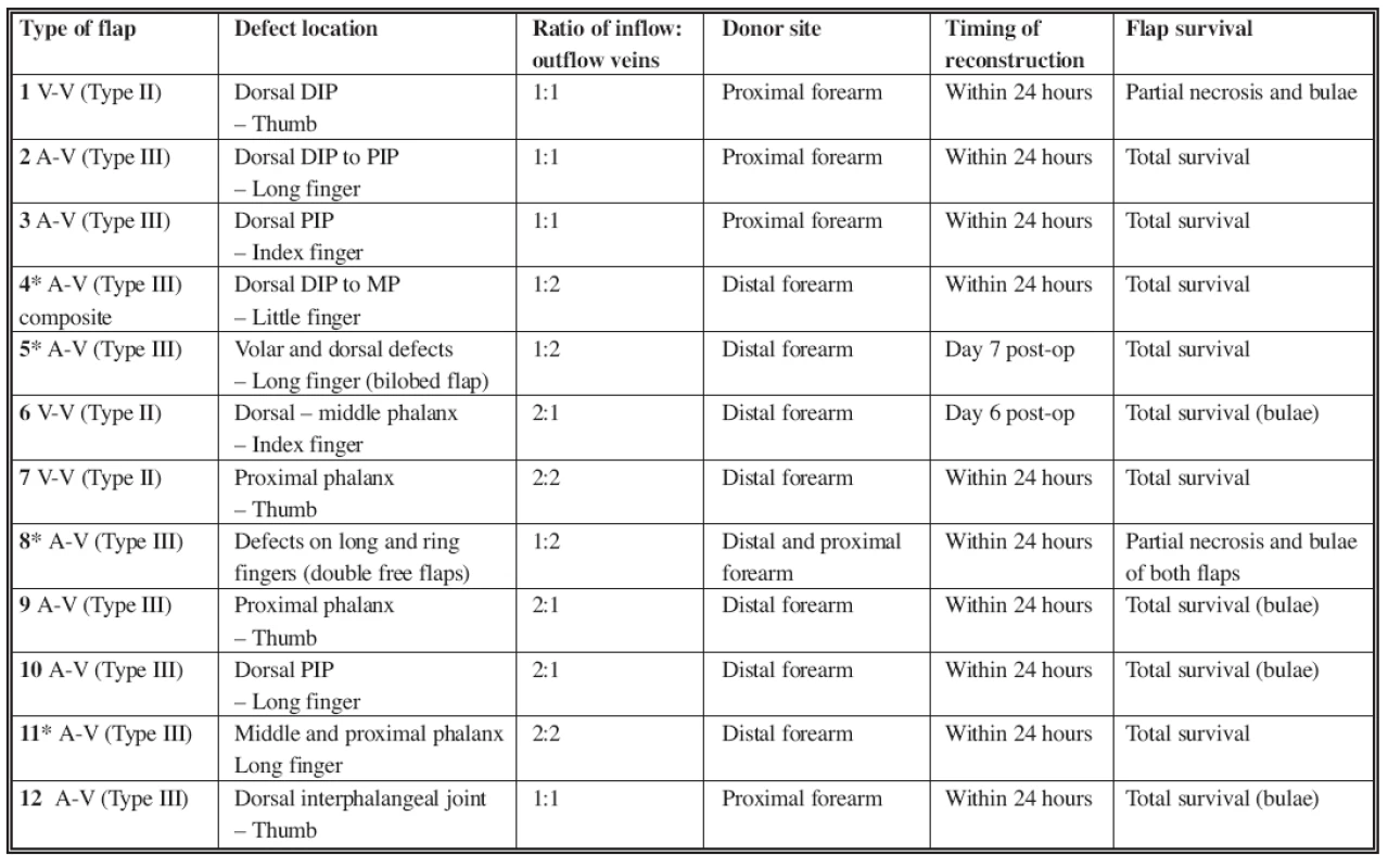 Overview of the cases treated from 1993 till 2007