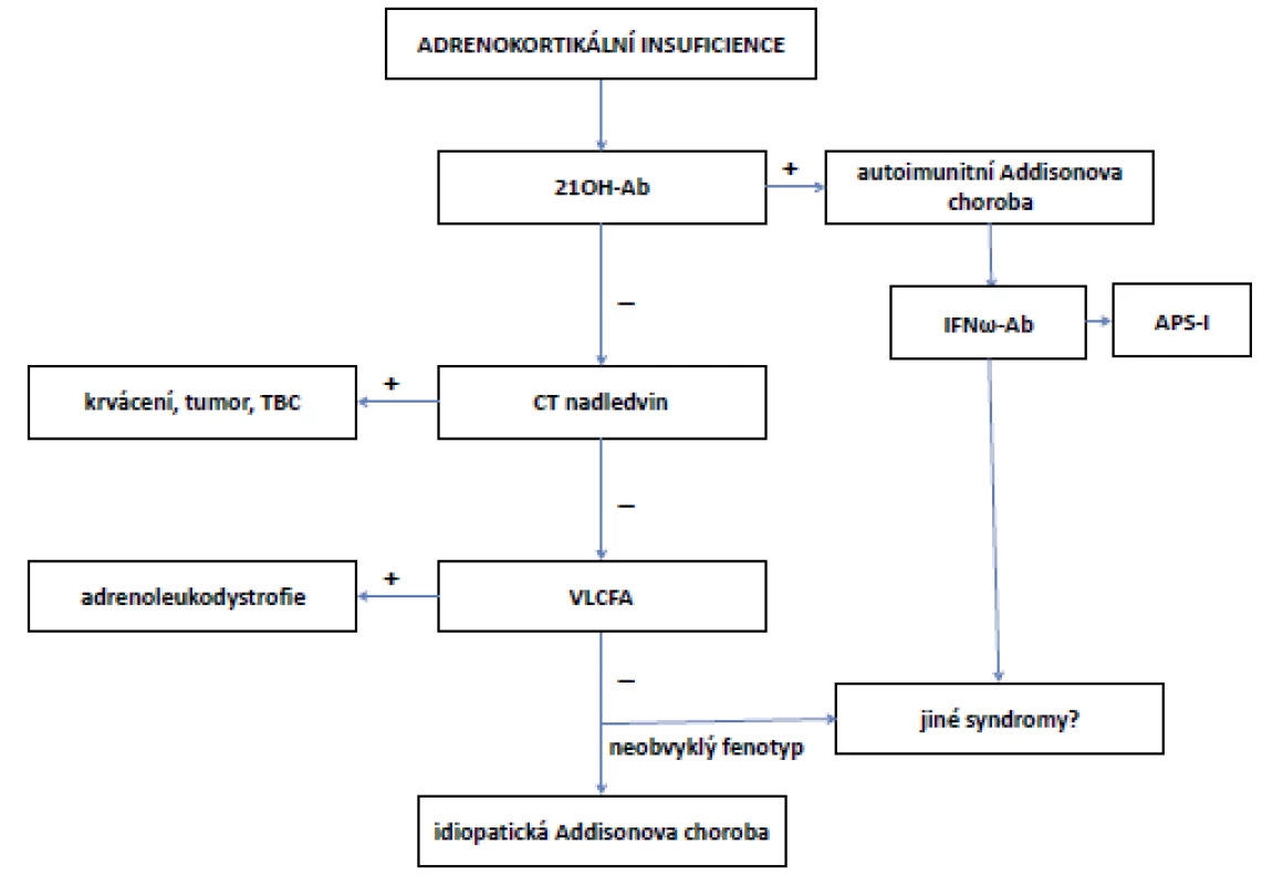 Algoritmus diferenciální diagnostiky Addisonovy choroby (periferní AI)
