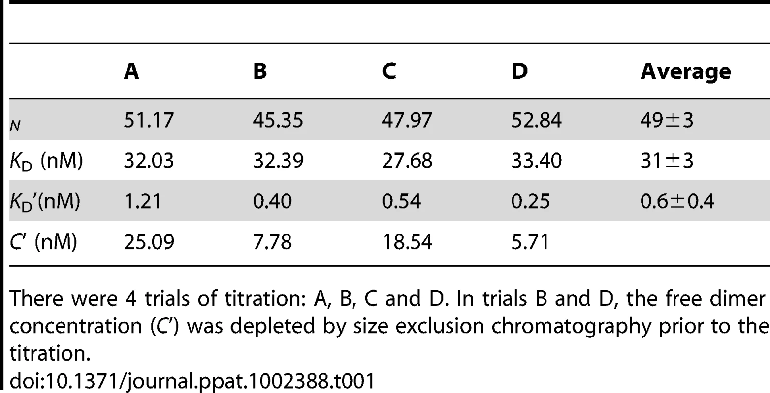 Curve fits for titrations of Cp183 capsid by SRPKΔ.