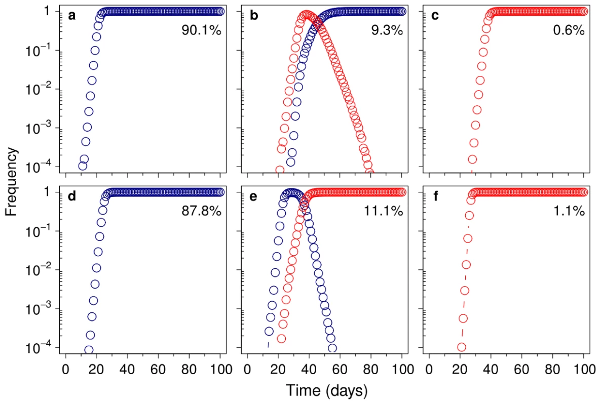 Mutational spectrum effect on hitchhiking dynamics.