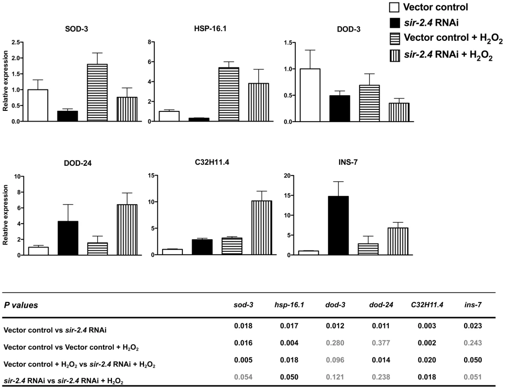 SIR-2.4 is required for optimal DAF-16–dependent gene expression.