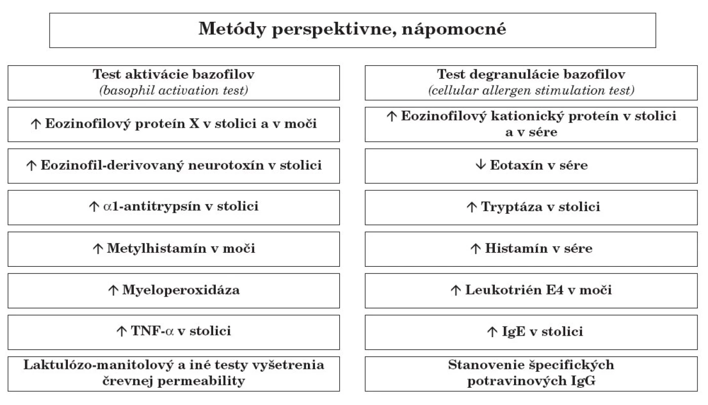Doplňujúce a perspektívne testy pre diagnostiku potravinovej alergie.