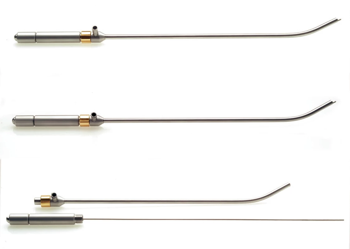 Speciální aplikátory pro miniinvazivní použití Nd:YAG laseru MY 40 1.3
Fig. 2. Special applicators for miniinvasive use of the Nd:YAG laser MY 40 1.3