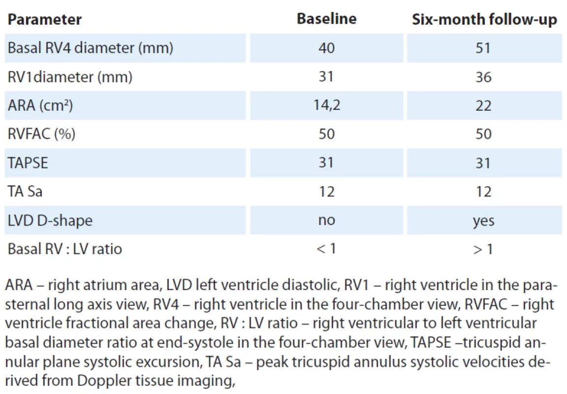 Selected echocardiographic parameters.