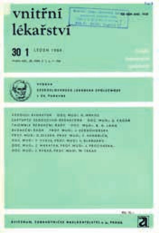 Vnitřní lékařství – 30. ročník (leden roku 1973)