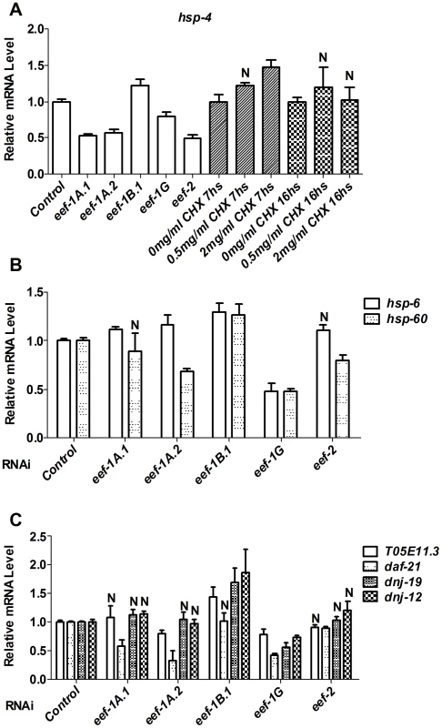 TEF inhibition does not globally induce stress responses.