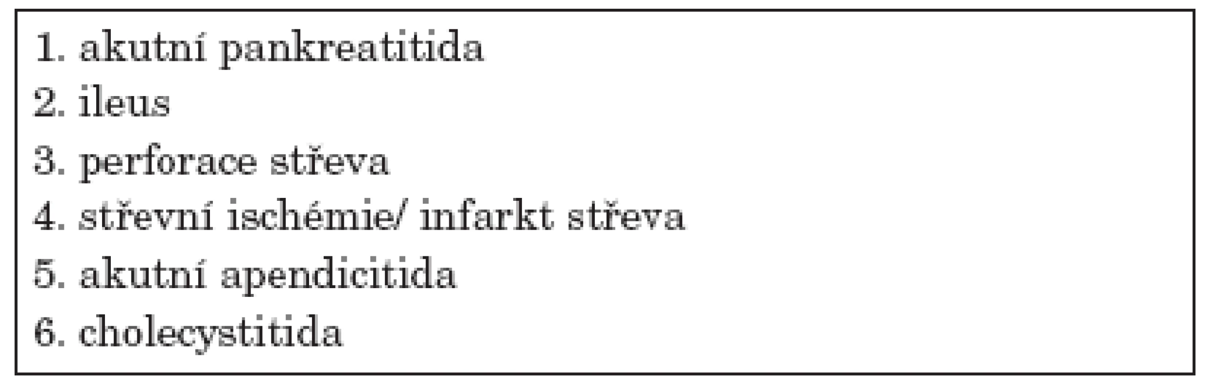 Komplikace postižení gastrointestinálního traktu uWG