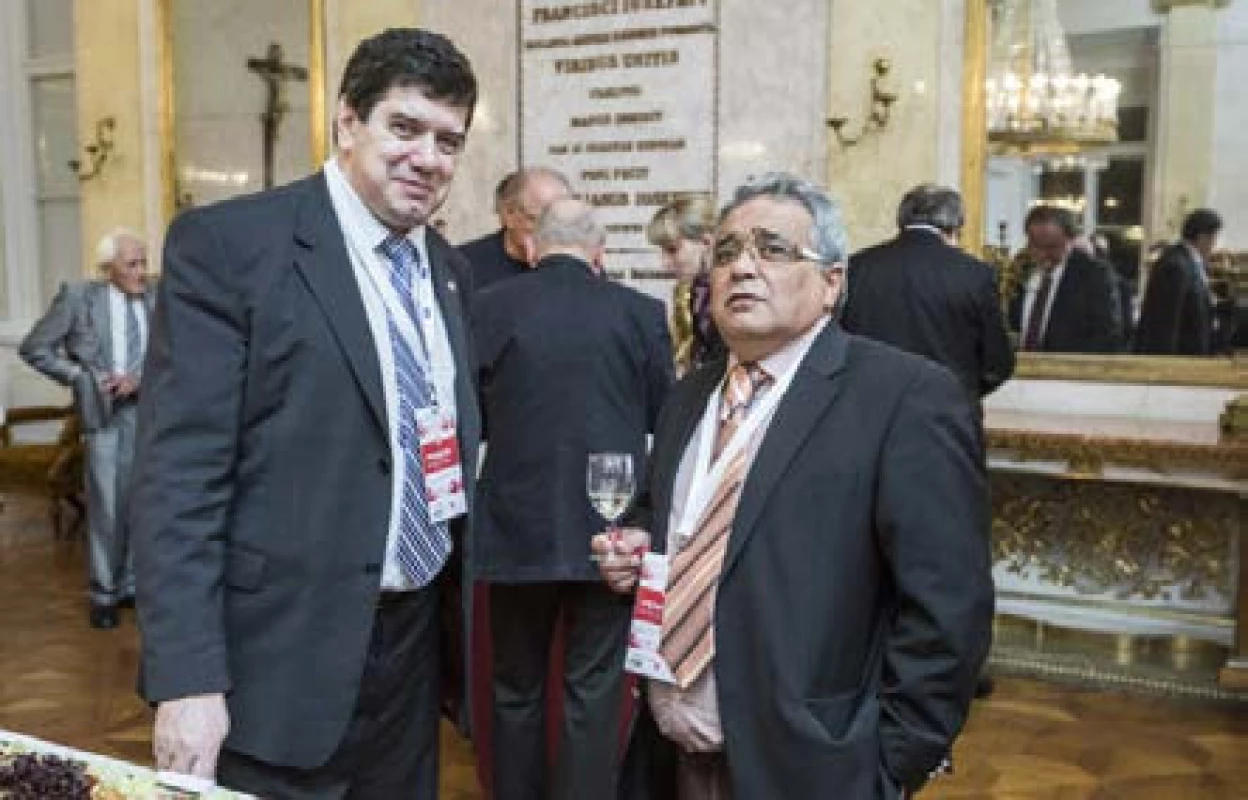 Hosté z výboru Slovenské urologické společnosti – prof. Švihra a doc. Goncalves
Fig. 2. Guests from the Slovak Urological Society Board: prof. Švihra and doc. Goncalves