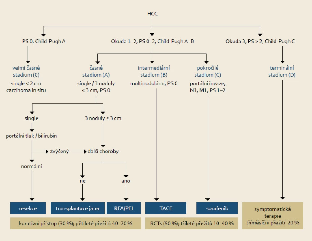 BCLC klasifikace [14].
Fig. 1. BCLC ckasification [14].