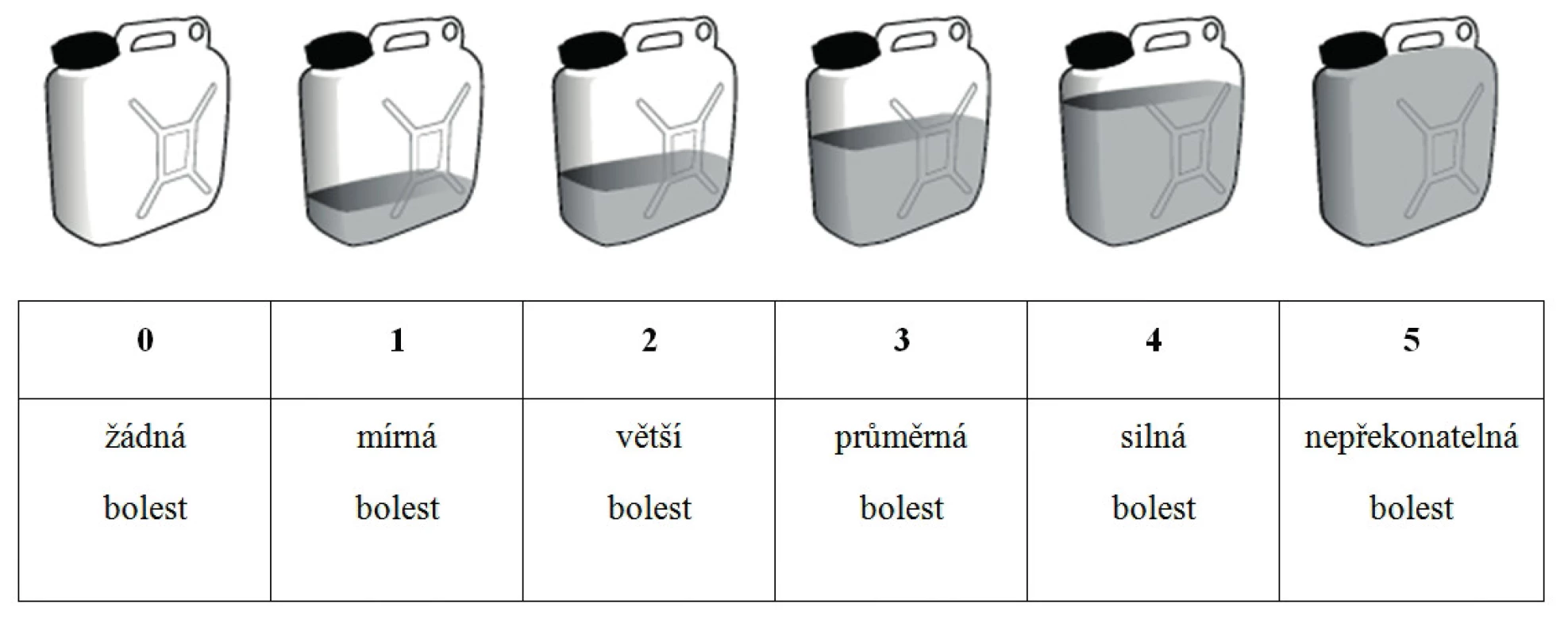 Vizuální analogová škála na měření dětské bolesti v Africe od 3 do 18 let