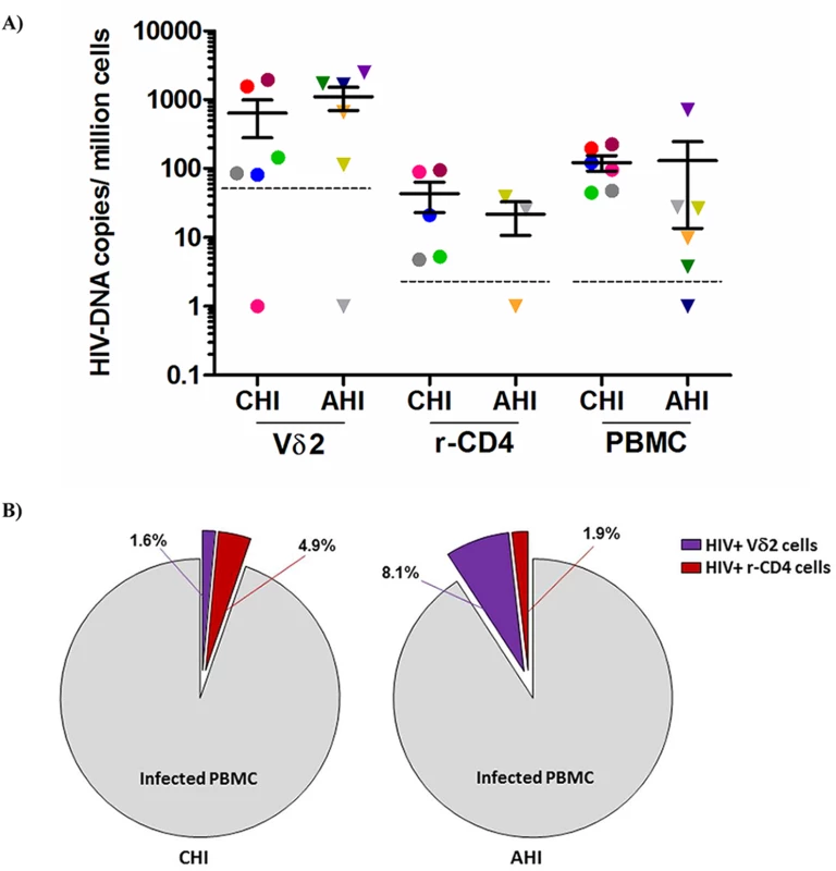 Quantification of total HIV DNA levels.