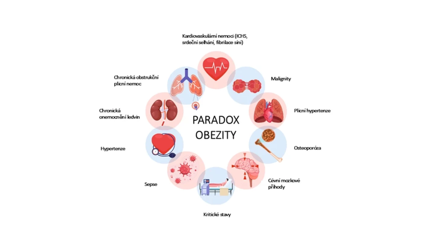 Oblasti, ve kterých byl popsán paradox obezity (22)