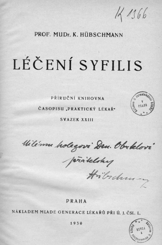 Léčení syfilidy.