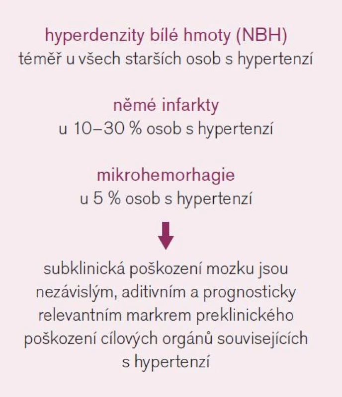 Subklinická orgánová poškození mozku – NMR diagnostika.
