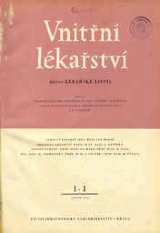 Vnitřní lékařství – první číslo (leden roku 1955)
