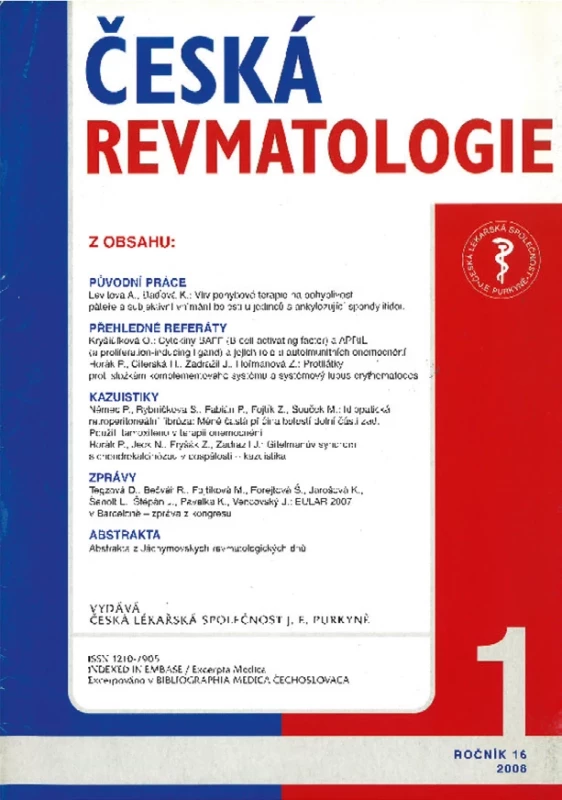 Česká revmatologie 2008/ročník 16/číslo 1