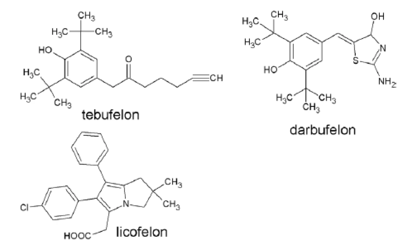Duálne inhibítory COX/5-LOX
