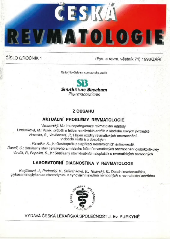 Česká revmatologie 1993/ročník 1/číslo 0