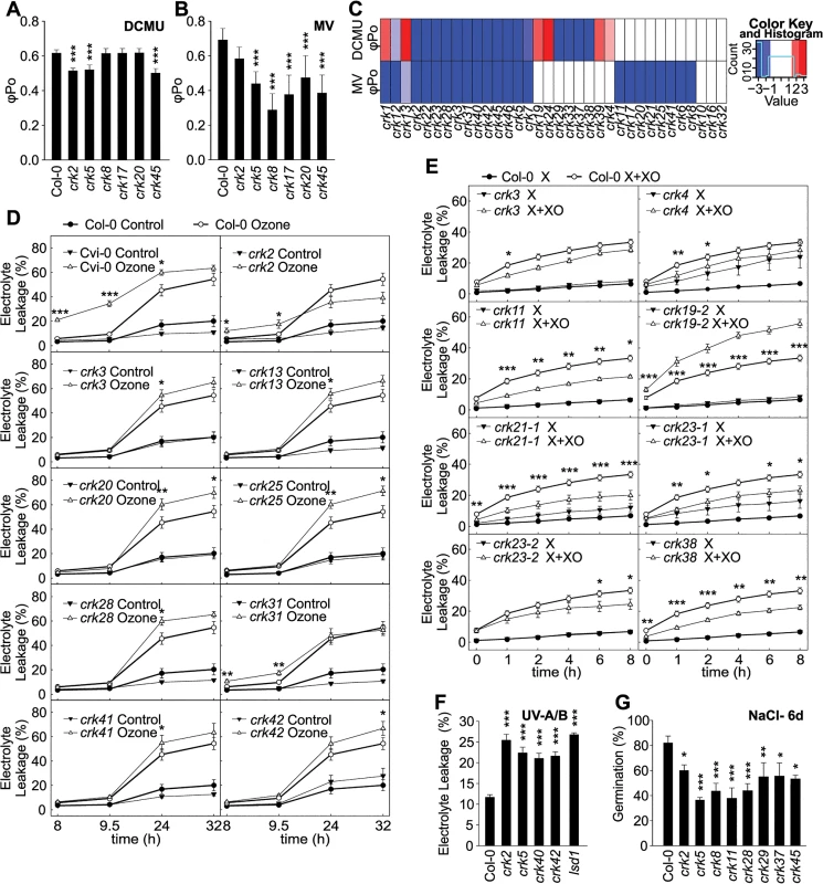 Abiotic stress responses are affected in <i>crk</i> mutants.