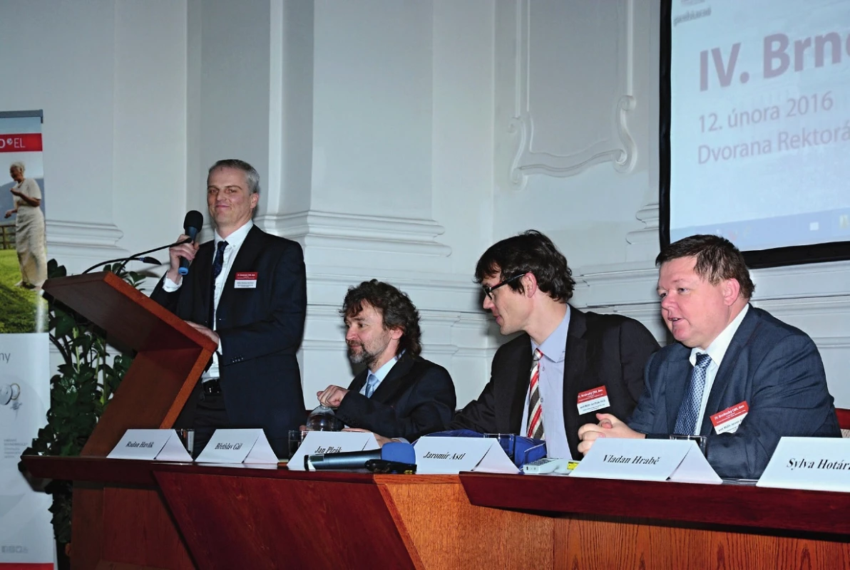 Účastníky konference přivítal přednosta brněnské ORL kliniky MUDr. Břetislav Gál.