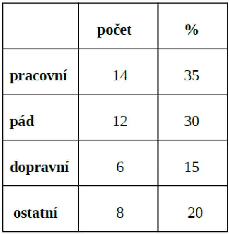 Mechanismus úrazu