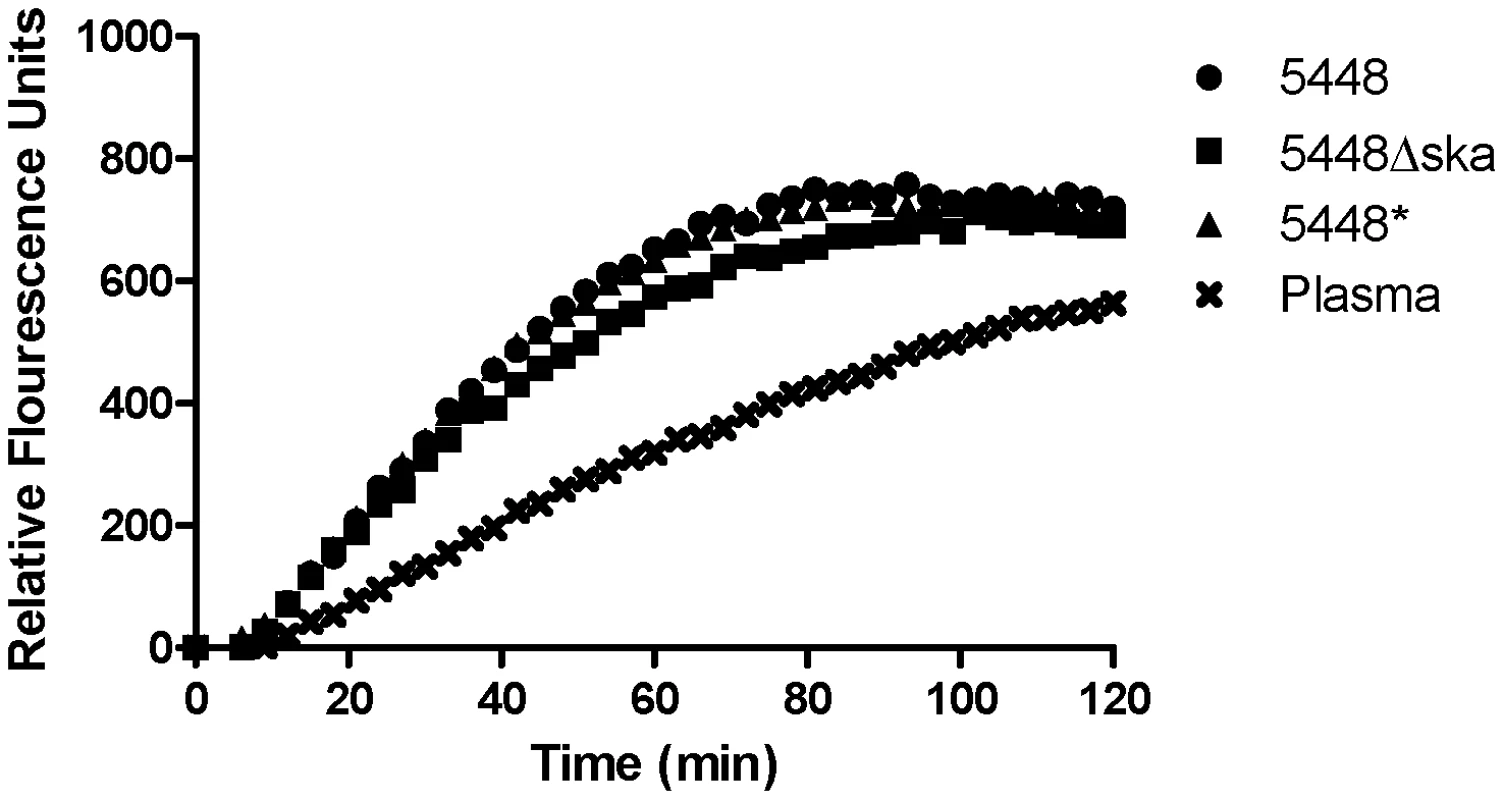 GAS facilitates enhanced uPA activity in plasma.