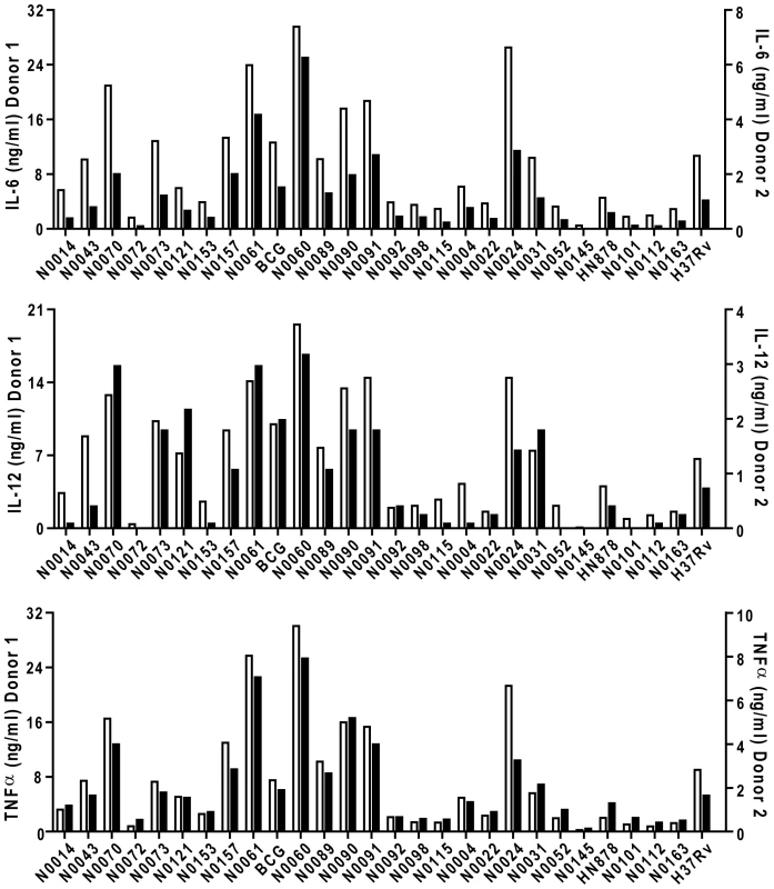 <i>M. tuberculosis</i> complex clinical isolates vary widely in their induction of pro-inflammatory cytokines.