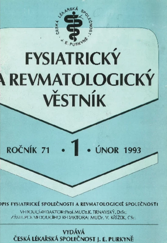 Fysiatrický a revmatologický věstník 1993/ročník 71/číslo 1