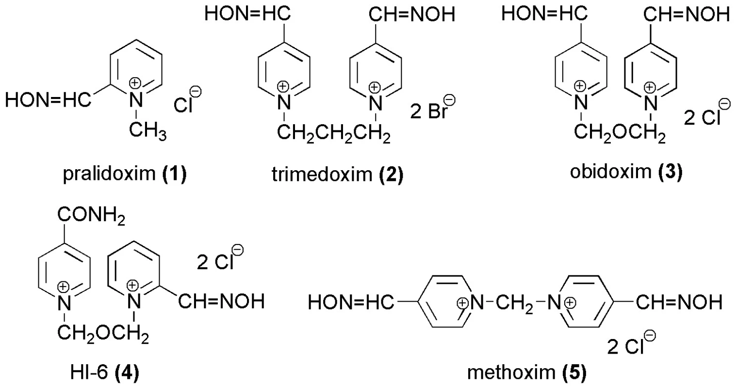 Testované komerčně dostupné reaktivátory acetylcholinesterasy