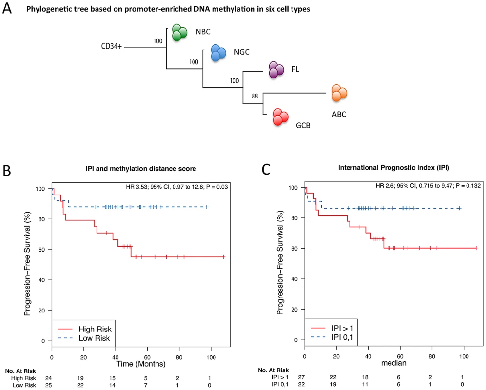 The extent of DNA methylation aberration is predictive of patient survival.
