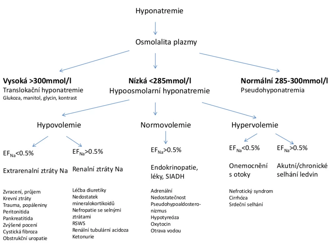 Diferenciální diagnostika hyponatremie u dětí