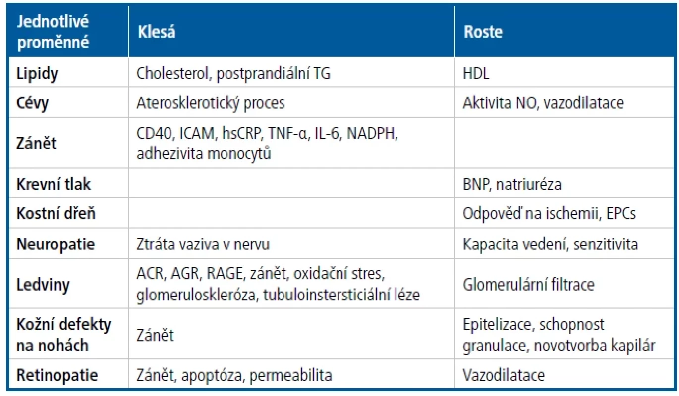 Vliv DDP-4 na vybrané oblasti u diabetu a metabolického syndromu