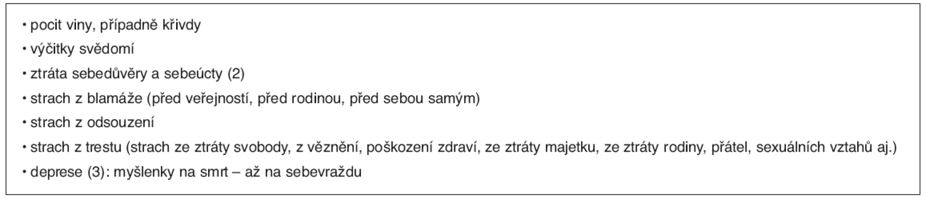 Příčiny frustrace obviněných a obžalovaných