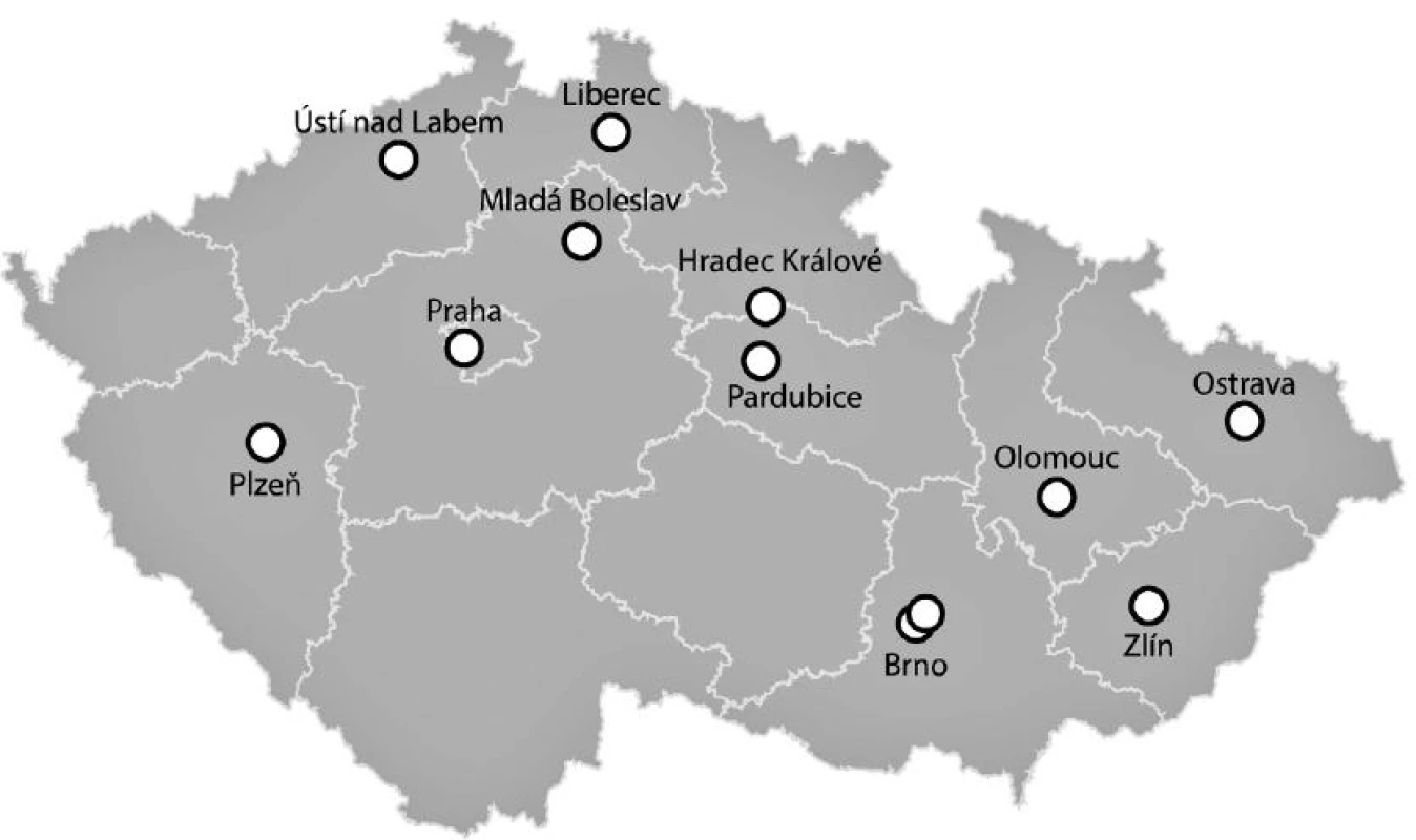 Do projektů EPOSS &amp; SEPSIS-Q se zapojilo 18 klinických pracovišť z České republiky.
Seznam pracovišť je uveden v příloze