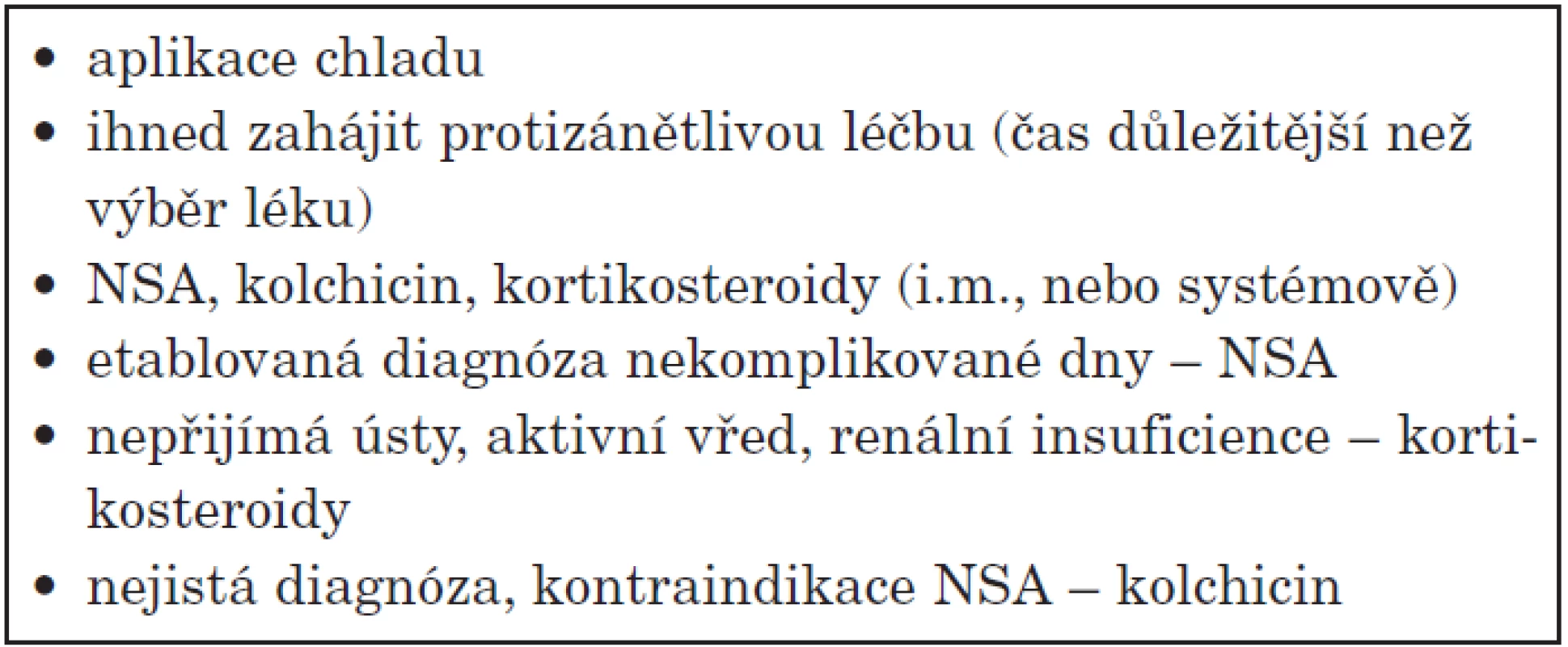 Terapie akutního záchvatu.