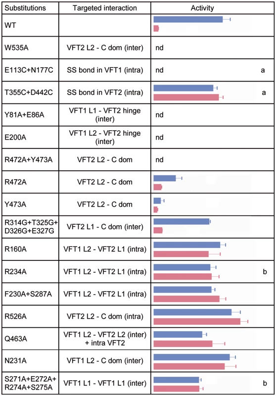 <i>In vivo</i> effects of the substitutions in BvgS.