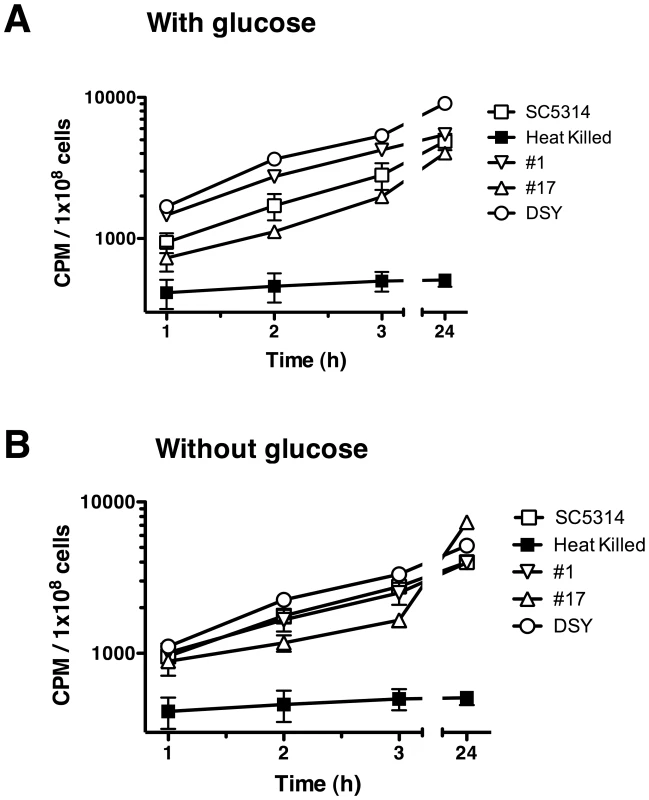 Effect of glucose on [<sup>3</sup>H]-FLC accumulation levels in <i>C. albicans</i>.