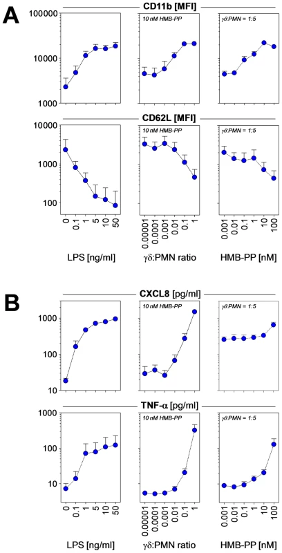 HMB-PP stimulated Vγ9/Vδ2 T cells induce neutrophil activation and production of pro-inflammatory mediators.