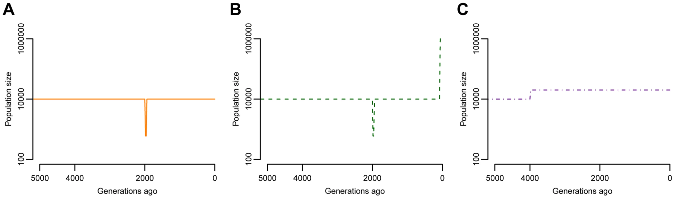 Models of population size changes over time.