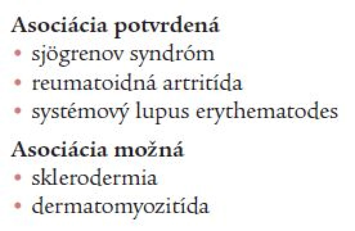 Asociácia medzi reumatickými chorobami a AIT.