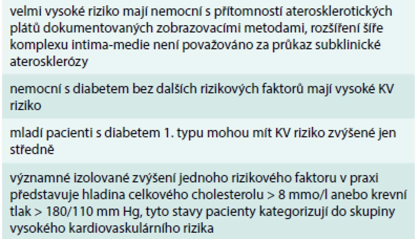 Změny kategorizace KV rizika