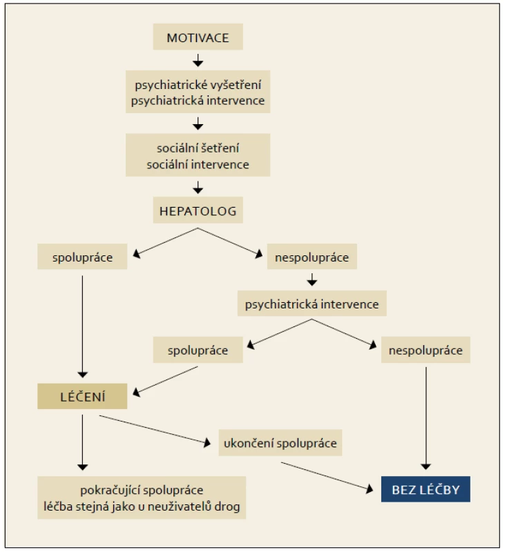 Terapeutický algoritmus pro aktivní uživatele drog.
Fig. 8. Therapeutic algorithm for active drug users.