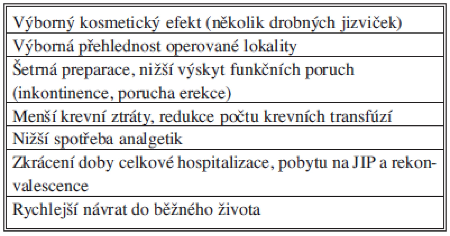 Obecné výhody robotické chirurgie
