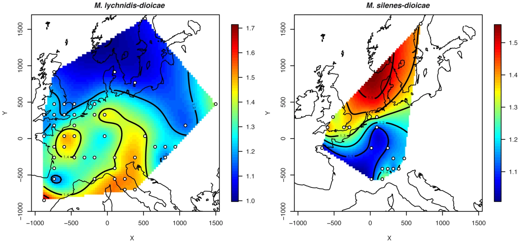 Map of allelic richness overall loci.