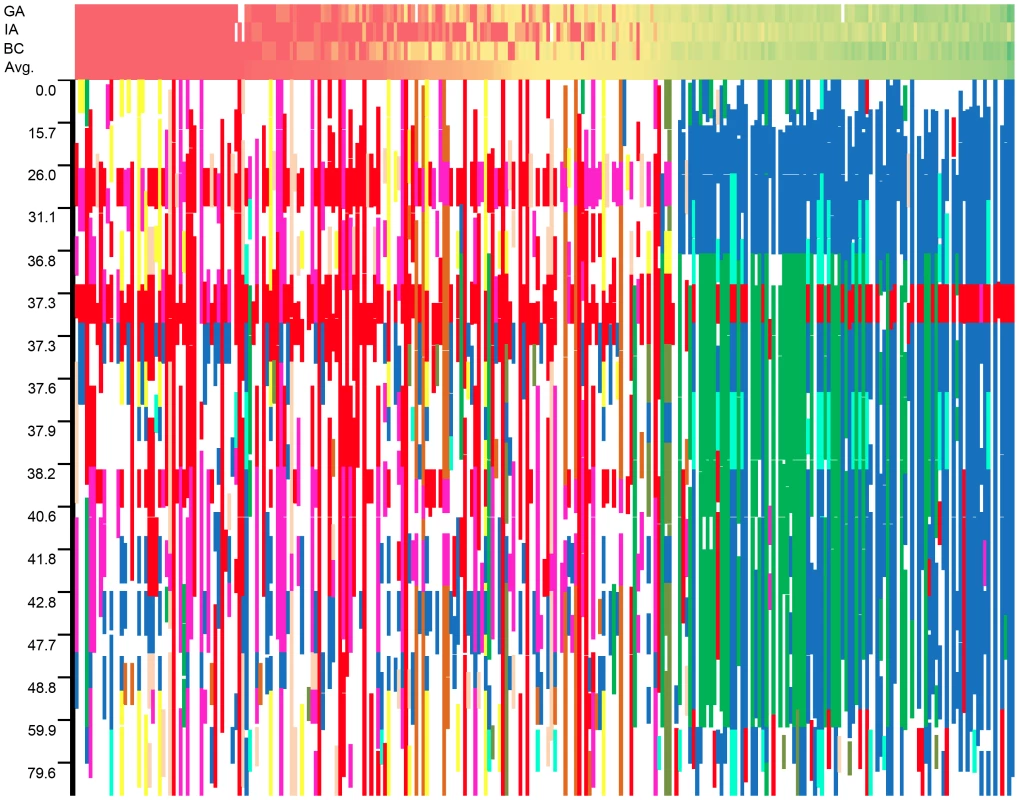 Graphical genotypes from linkage group 10.