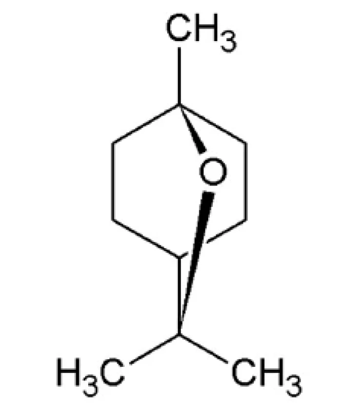Chemická struktura 1,8-cineolu