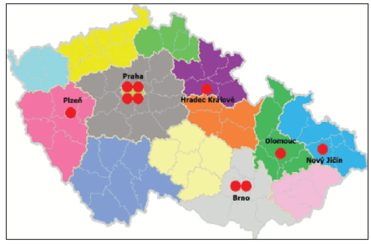 Přehled instalovaných PET skenerů v ČR, zdroj: http://www.csnm.cz/.