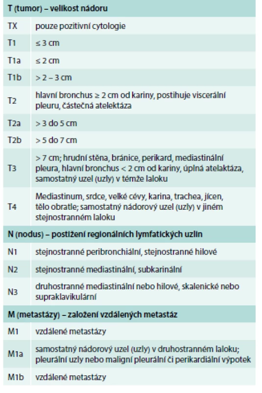 TNM klasifikace – plíce