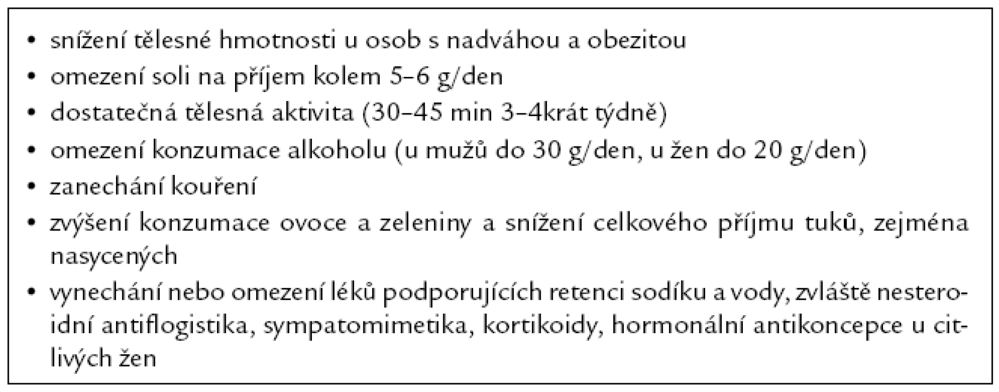 Nefarmakologická léčba hypertenze.